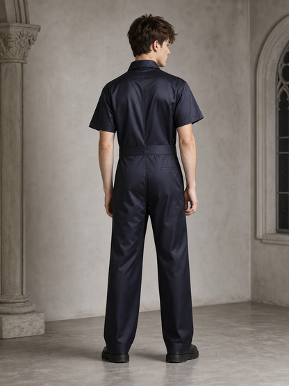 Practical children's short-sleeve jumpsuit