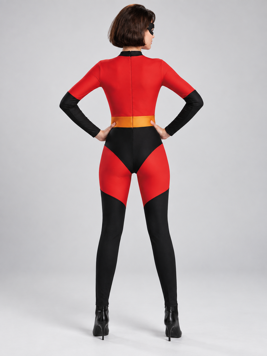 Red and Black Superhero Costume with Mask