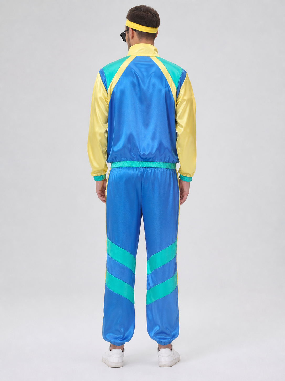 Sporty Jumpsuit with Zipper and Colorful Panels
