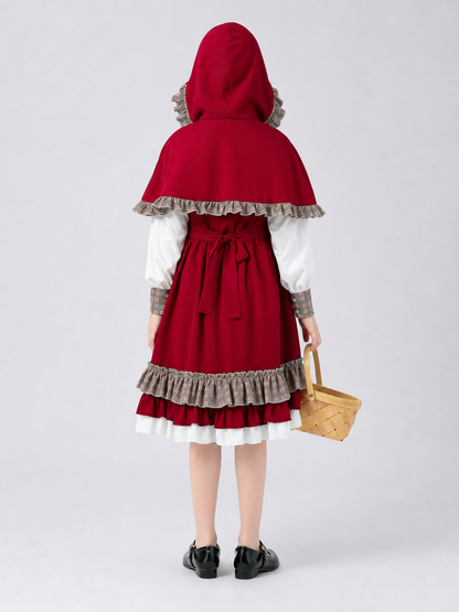 Children’s Little Red Riding Hood Costume: Dress and Cape