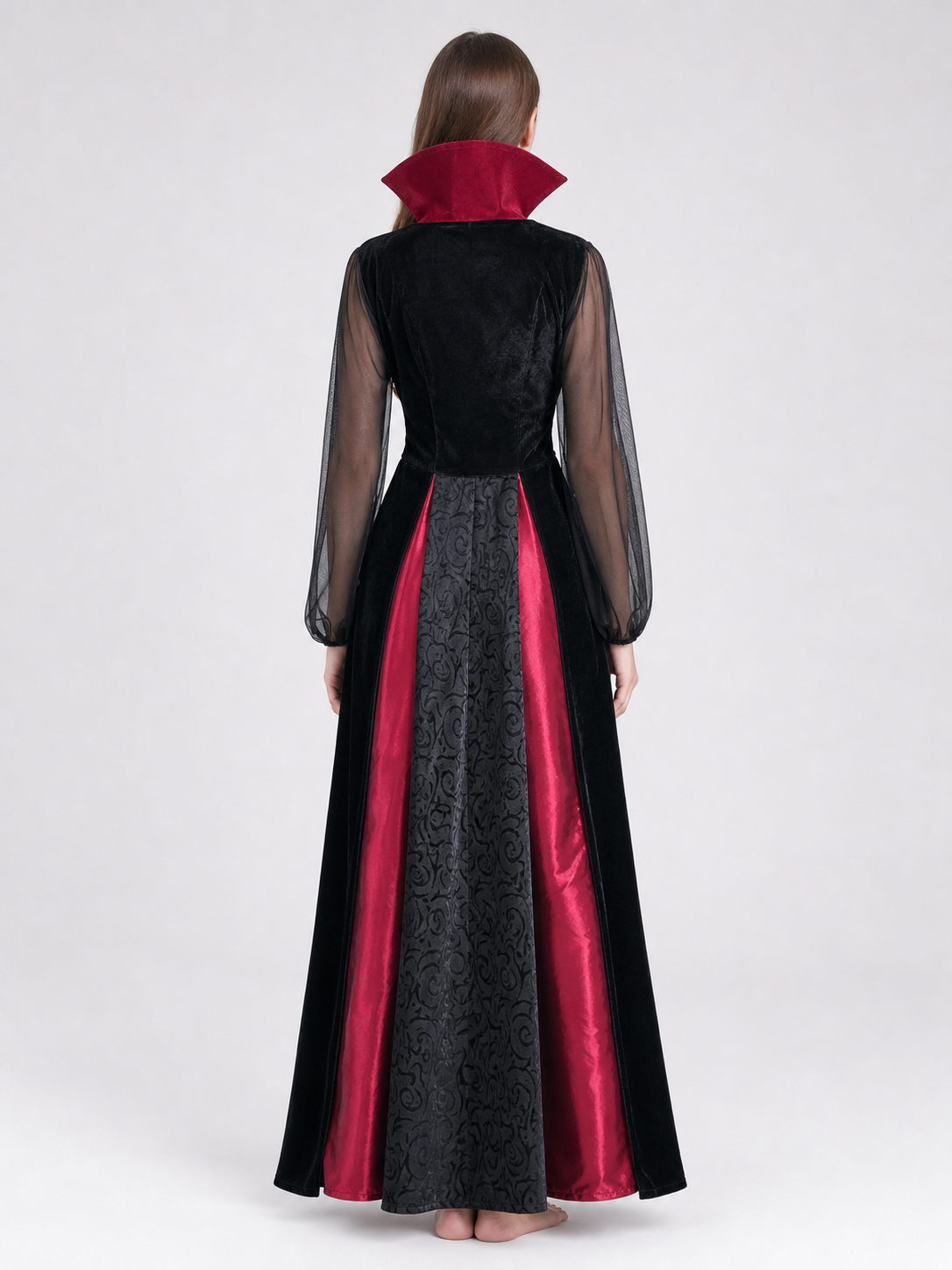 Gothic long dress for cosplay and masquerade
