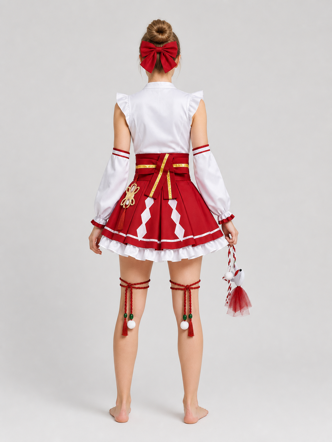 Da Qiao Yise Anime-Style Cosplay Costume Set back view
