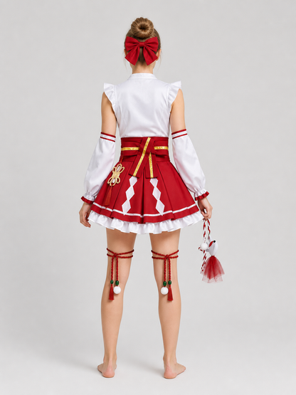 Da Qiao Yise Anime-Style Cosplay Costume Set back view