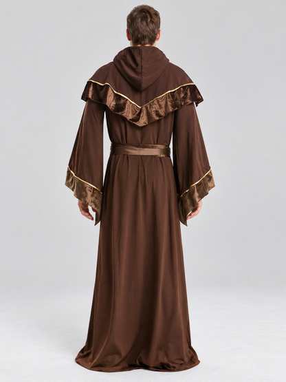 Adult Wizard Carnival Costume, Brown