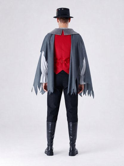 Halloween Vampire Costume with Cape and Hat