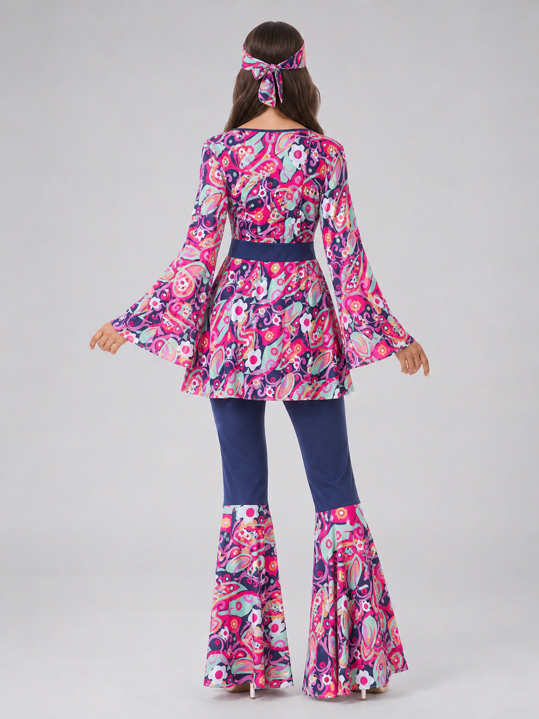 Retro Stage Costume: Top and Flare-Leg Pants
