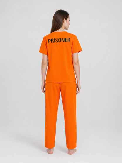 Prison-Style Costume Set: Shirt and Pants