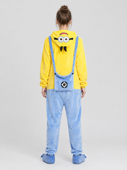 Insulated Flannel Hooded Pajama Jumpsuit