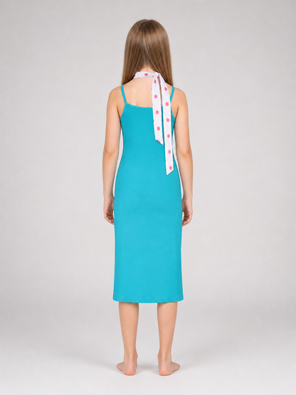 Lucy Cosplay Costume: Turquoise Dress and Scarf