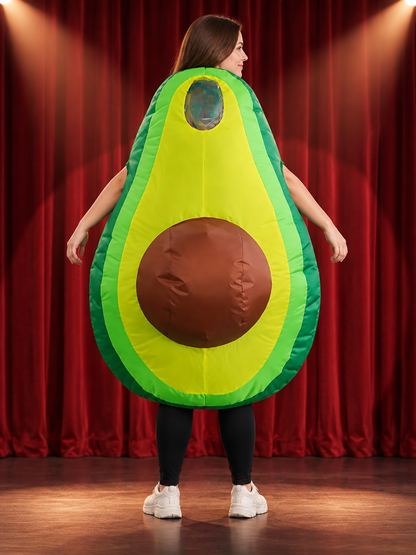 Inflatable Avocado Carnival Costume Green with Fan