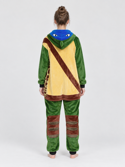 Dragon one-piece pajama with hood and zipper