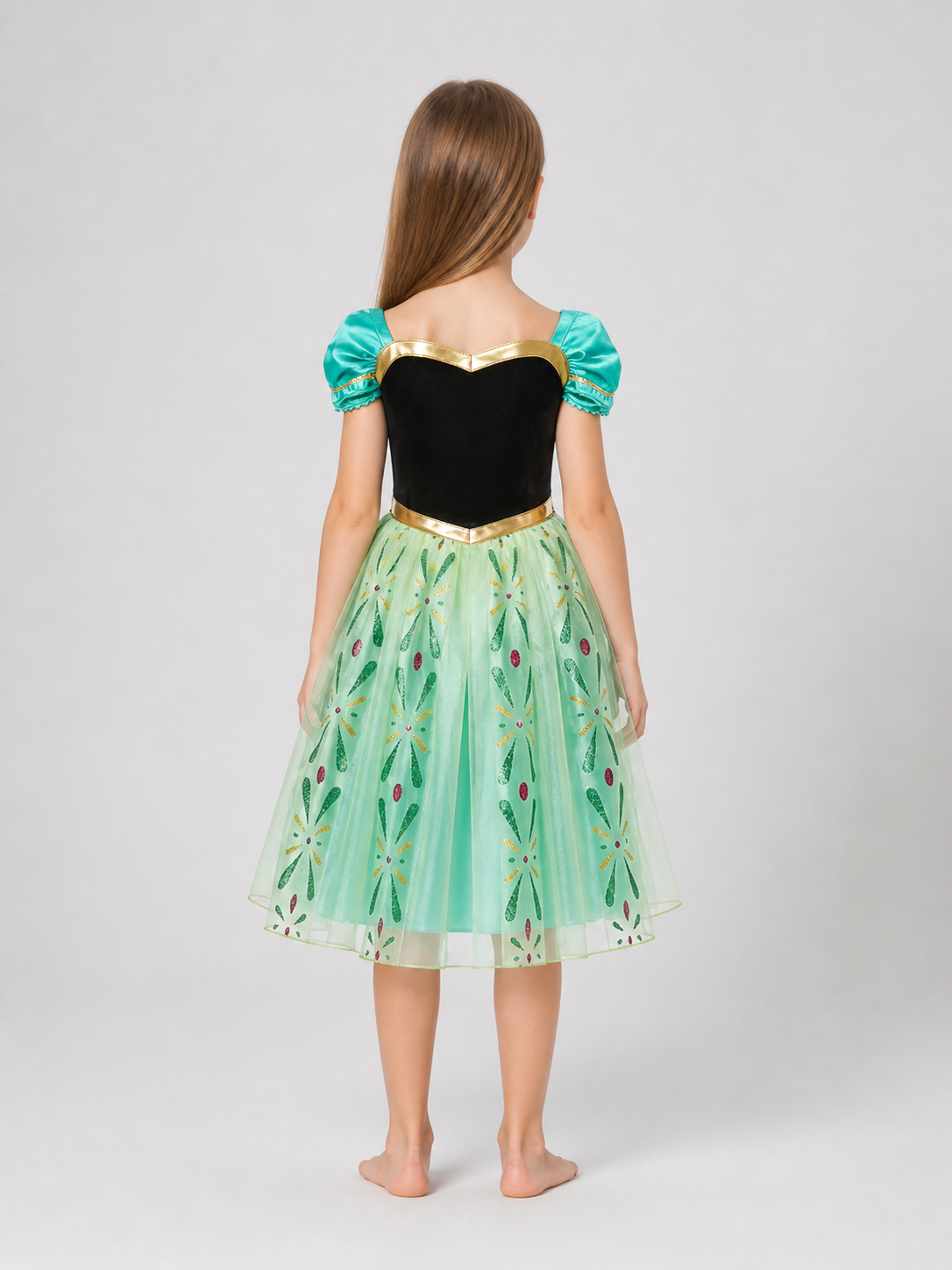 Children's Princess Costume, Full-Skirt Dress back view