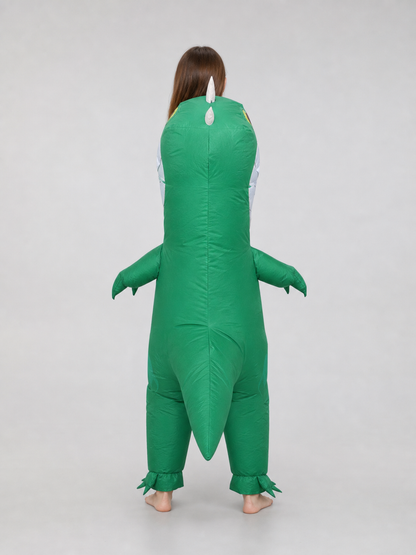 Green One-Size Inflatable Dinosaur Costume