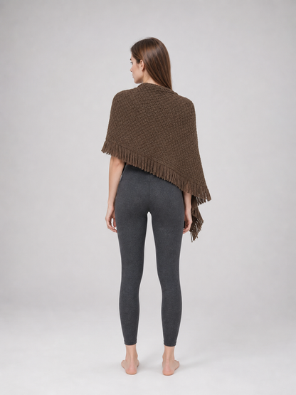 Brown Wool Triangular Shawl