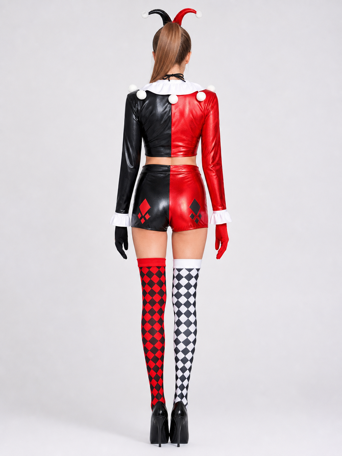 Clown Costume: Red and Black Set