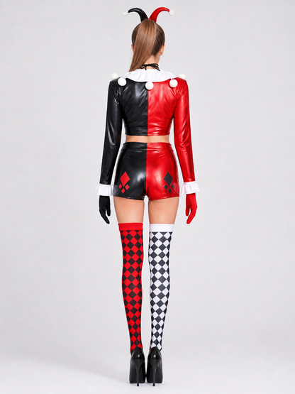 Clown Costume: Red and Black Set