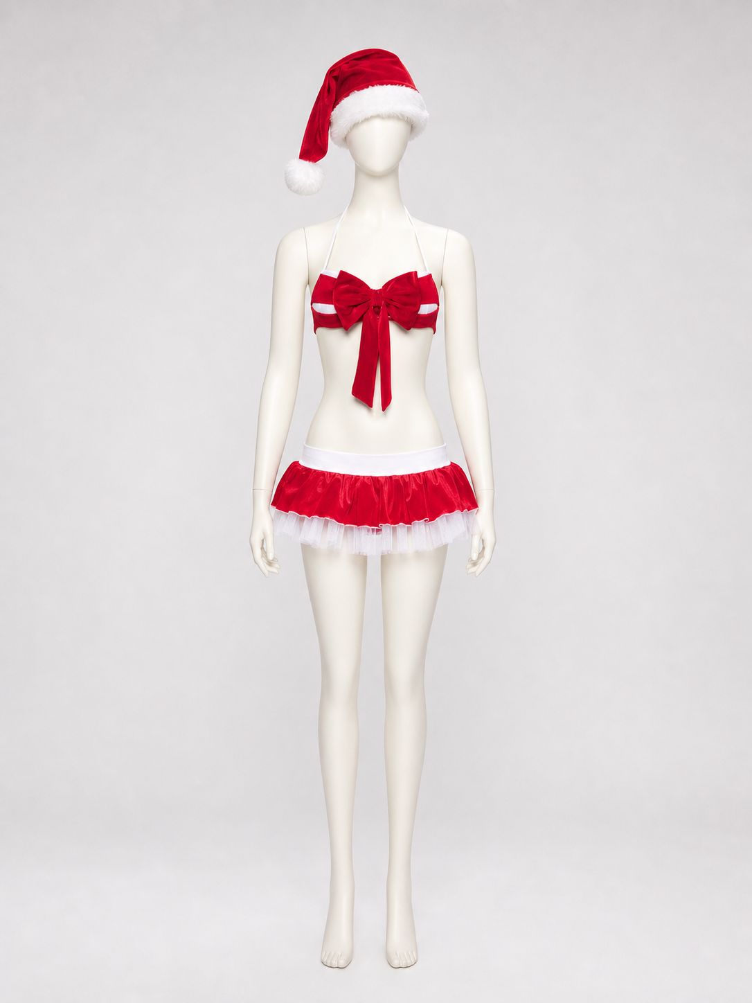Christmas Costume: Cropped Top and Skirt