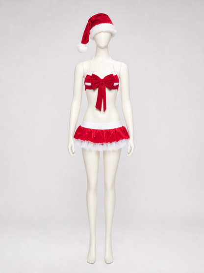 Christmas Costume: Cropped Top and Skirt