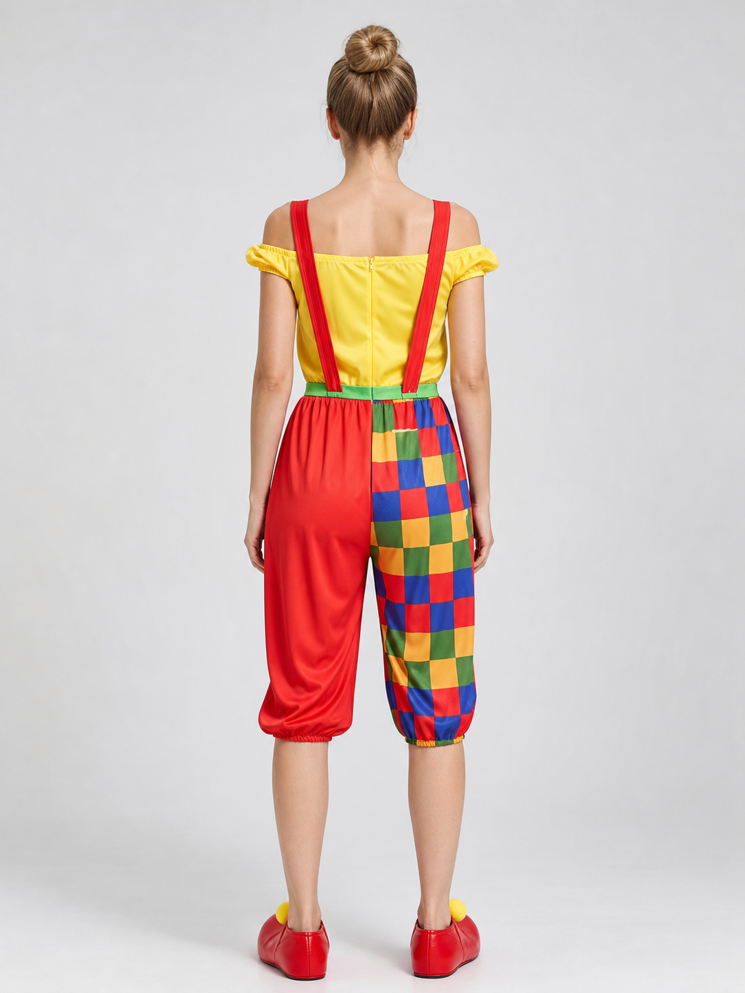 Clown Costume with Suspenders and Harem Pants