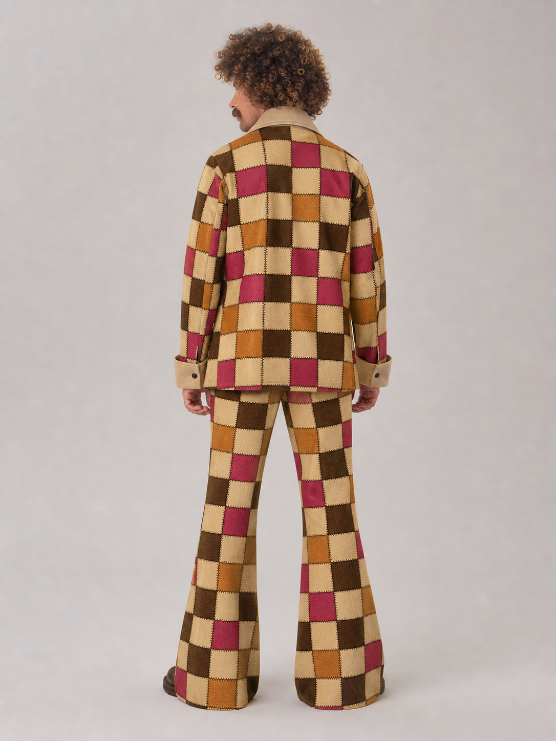 Retro Disco-Style Stage Costume, Plaid
