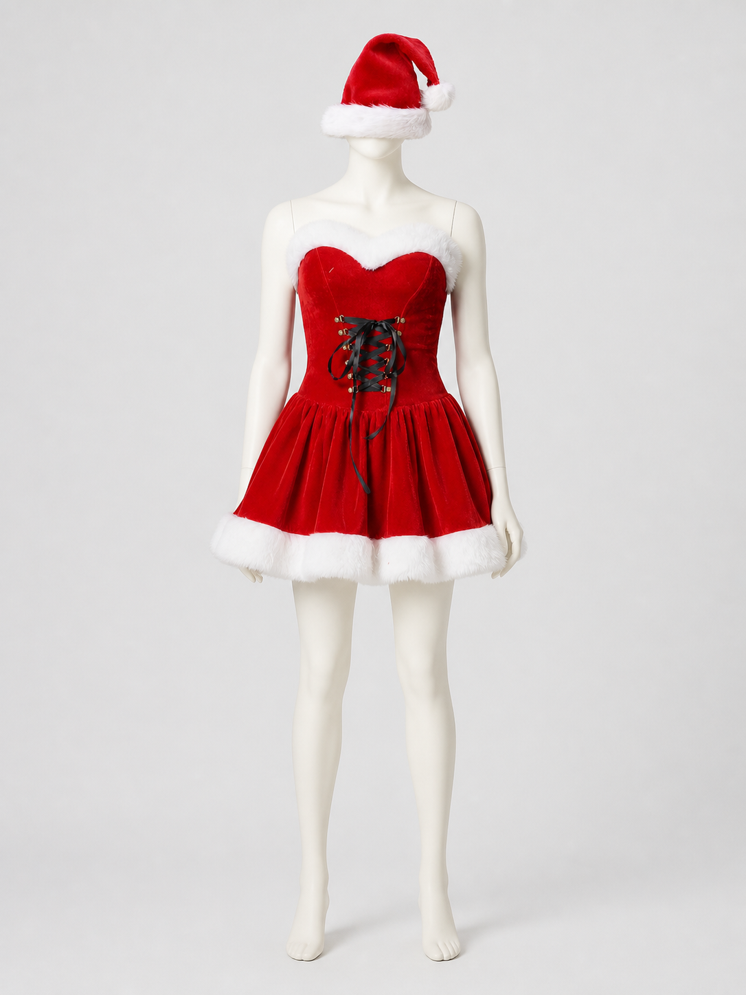 Christmas Set: Santa Claus Dress and Hat back view