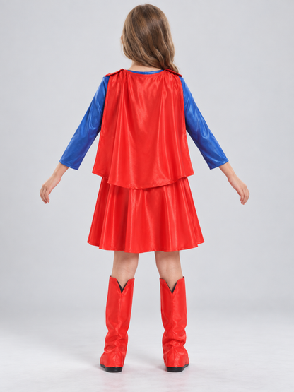 Kids' Superhero Carnival Costume with Cape and Belt