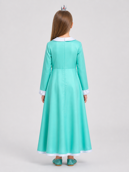 Rosalina Cosplay Dress with Crown and Star Brooch back view