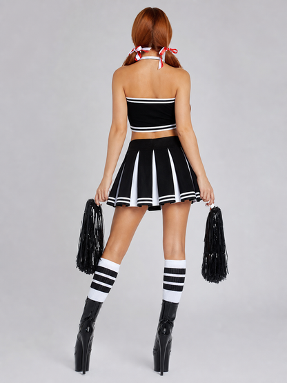 Performance costume: top and pleated skirt