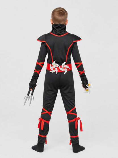 Ninja Hooded Jumpsuit Cosplay Costume back view
