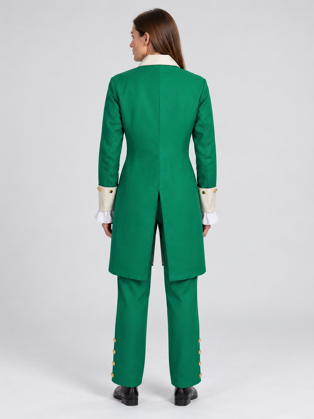 Green Historical-Style Stage Costume with Pants