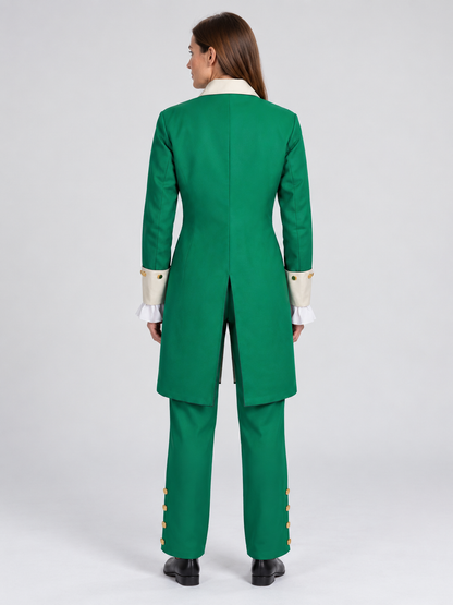 Green Historical-Style Stage Costume with Pants