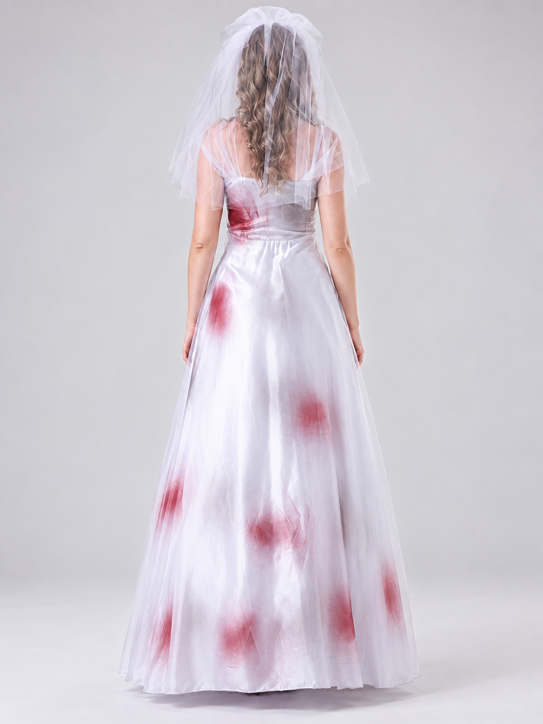 Costume: White Dress with Red Spots, Veil