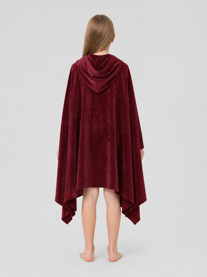 Elf Hooded Cloak with a Pointed Hem for Cosplay back view