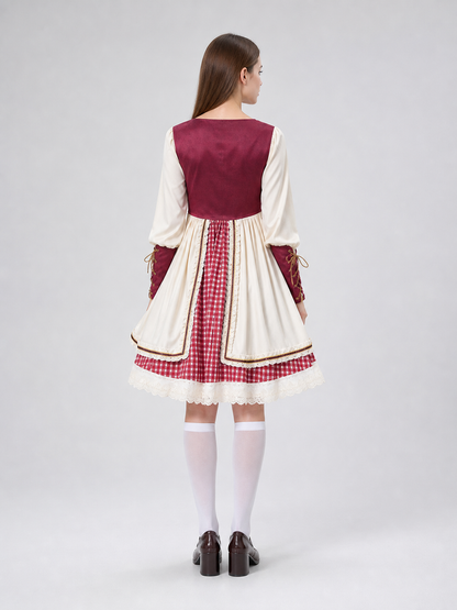 European-Style Costume Dress with Sleeves