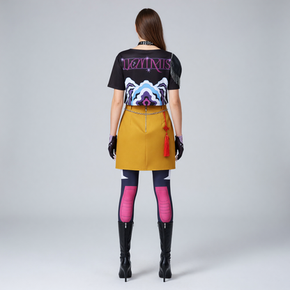 Mila Cosplay Costume: Top, Skirt, Stockings, and Accessories