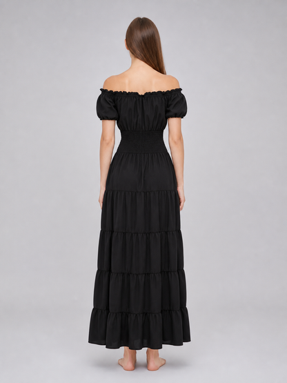 Renaissance-Style Off-the-Shoulder Dress