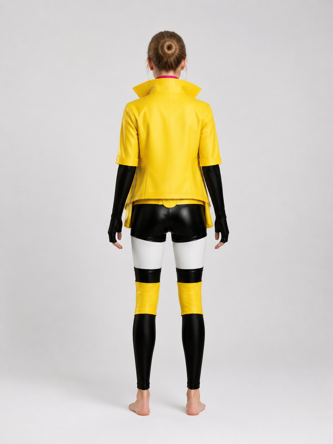 Li Qianhuan “X-Men” Cosplay Costume, Yellow Cape back view