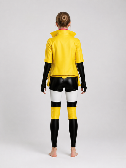 Li Qianhuan “X-Men” Cosplay Costume, Yellow Cape back view