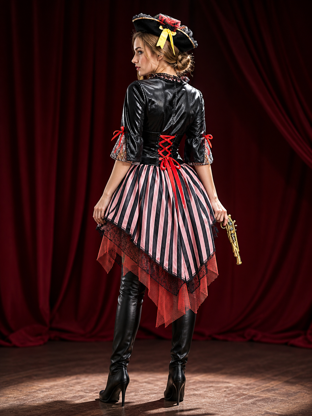 Pirate Costume with Corset for Halloween