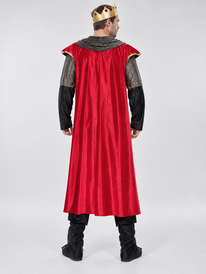 King Carnival Costume with Crown and Cape