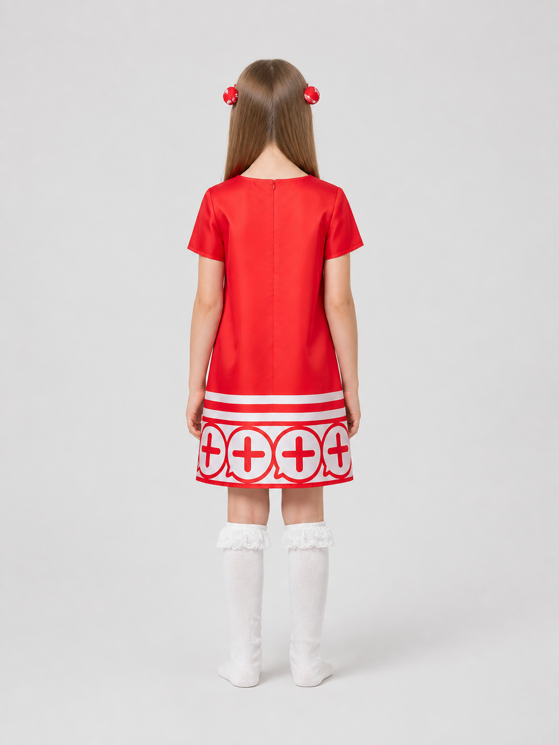 Spy x Family Cosplay Costume: Red A-Line Dress back view