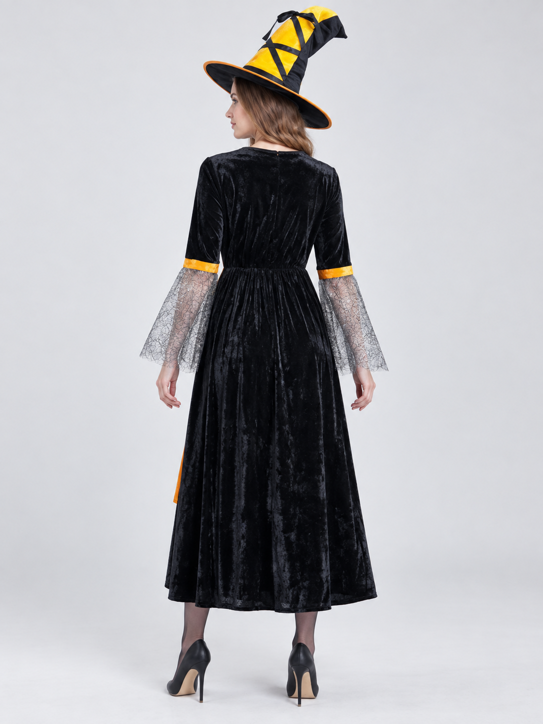 Carnival Costume: Black and Orange Dress and Hat