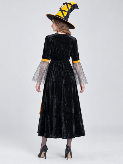 Carnival Costume: Black and Orange Dress and Hat