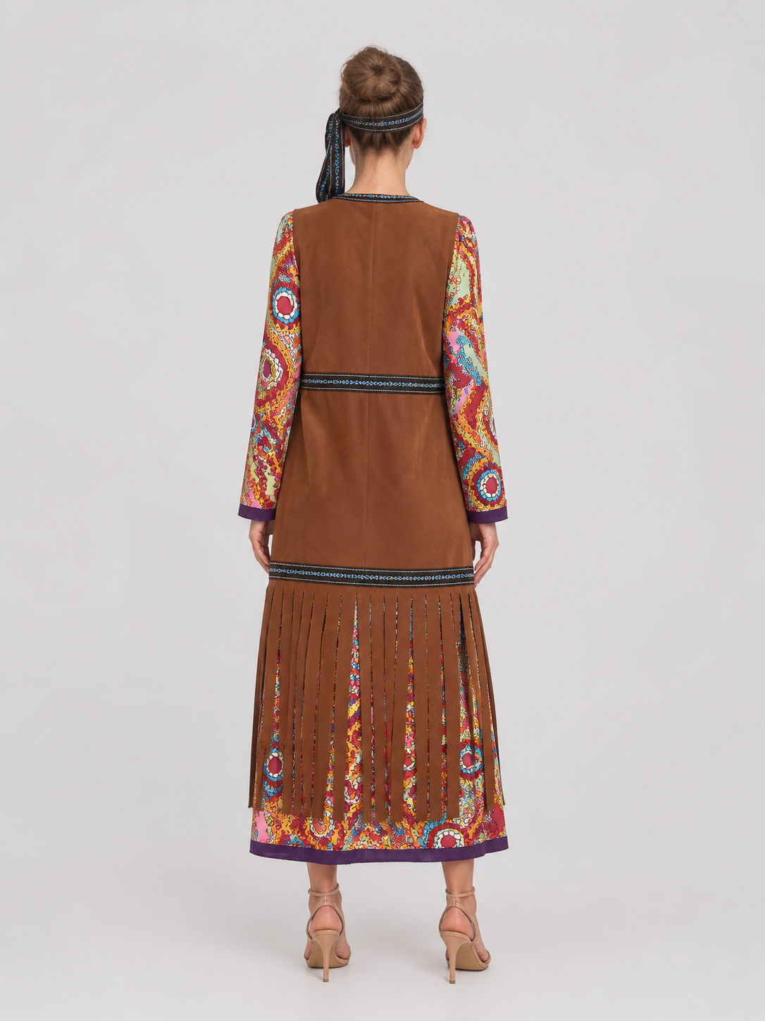 Retro Disco Stage Costume with Fringe back view