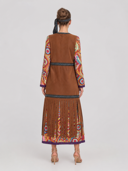 Retro Disco Stage Costume with Fringe back view