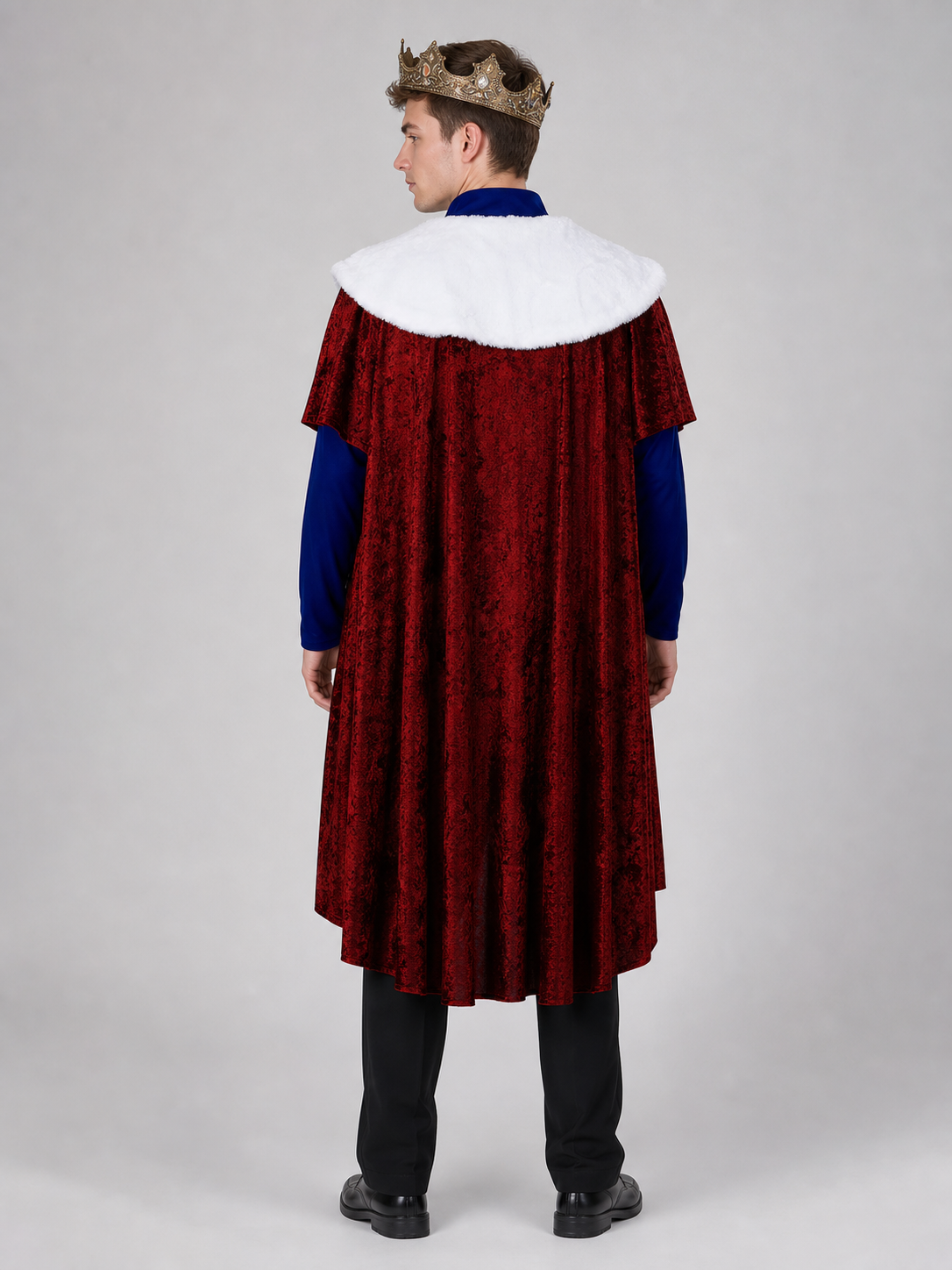 Royal Cosplay Costume with Crown and Cape