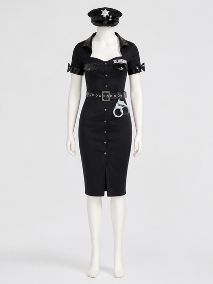 Women's Police Officer Costume for Halloween back view