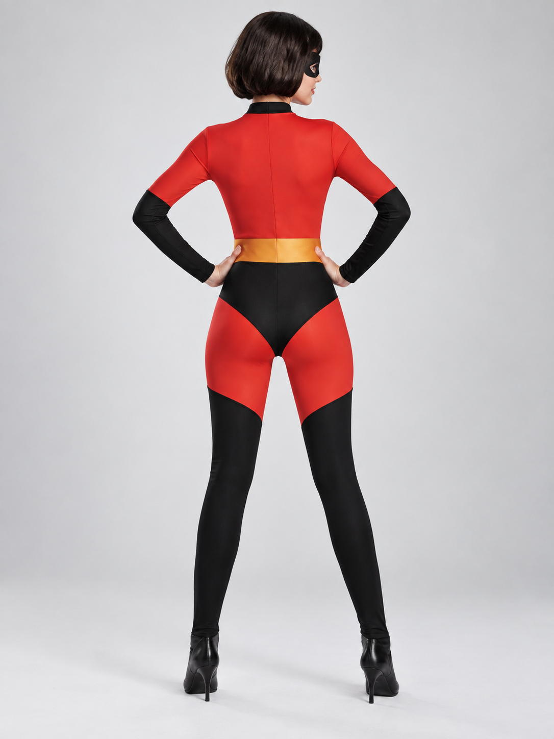 Red Superhero Costume with Mask and Gloves