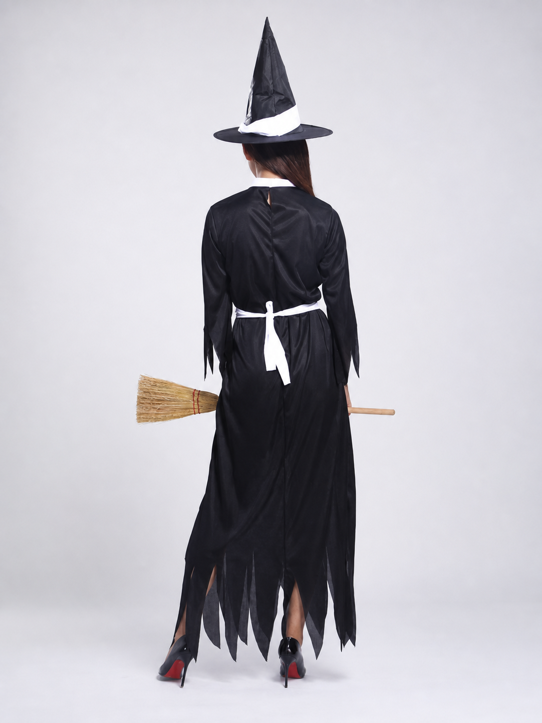 Witch Costume with Hat and Broom for Cosplay