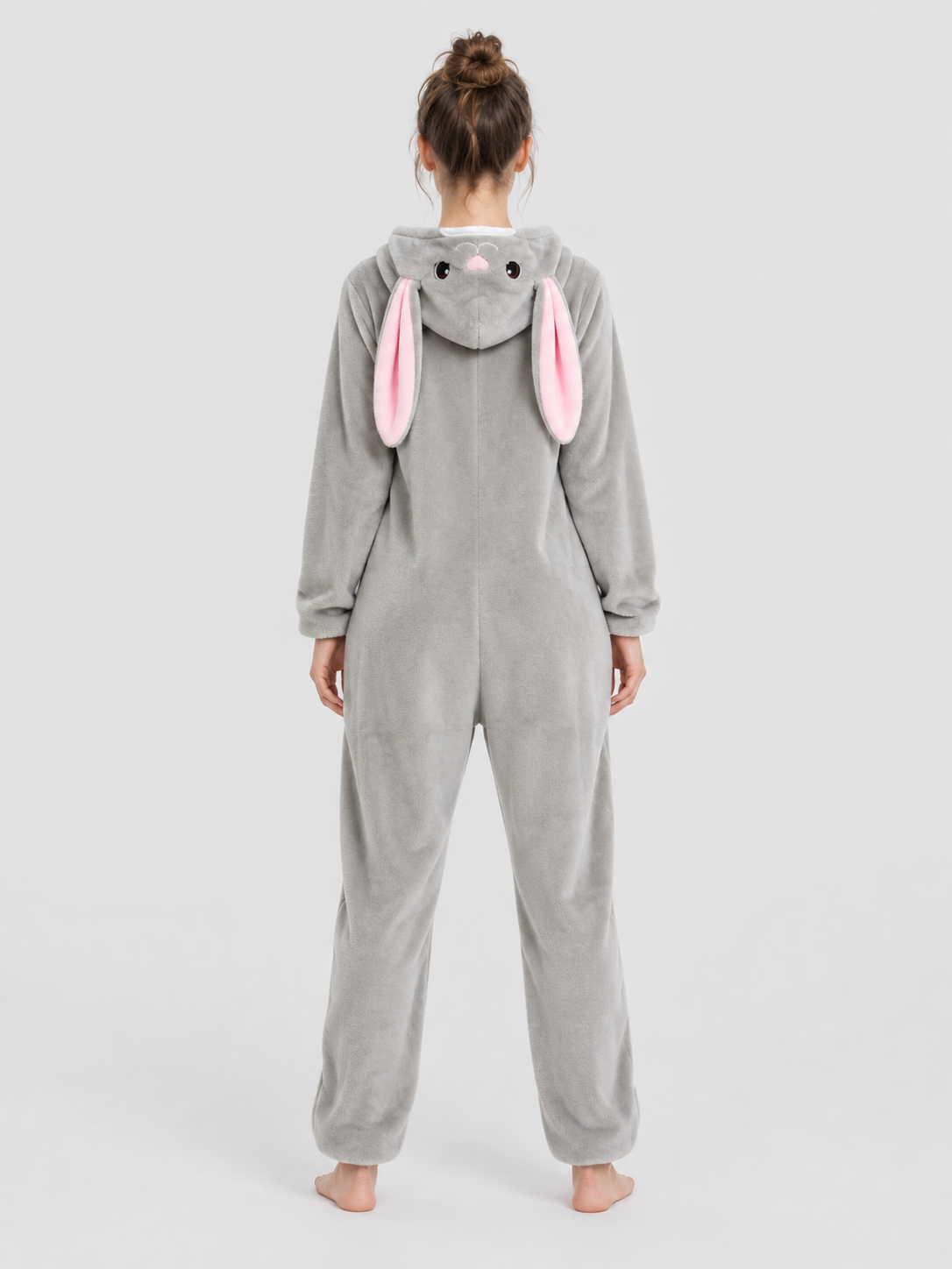 Kigurumi Pajama with Bunny Ears and White Panel